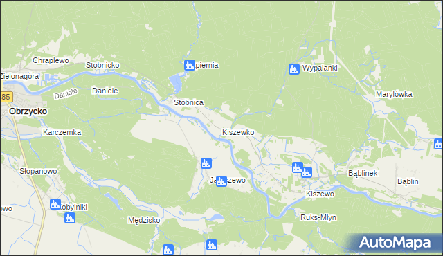 mapa Kiszewko, Kiszewko na mapie Targeo