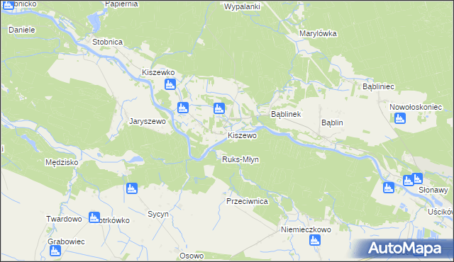 mapa Kiszewo, Kiszewo na mapie Targeo