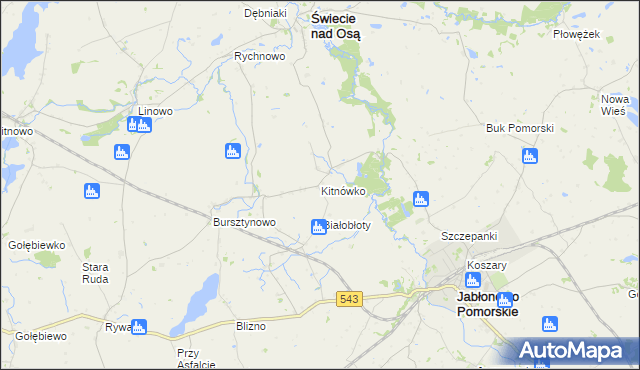 mapa Kitnówko, Kitnówko na mapie Targeo