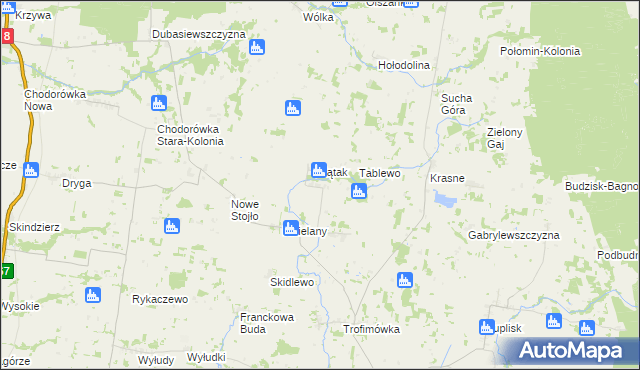 mapa Kizielewszczyzna, Kizielewszczyzna na mapie Targeo