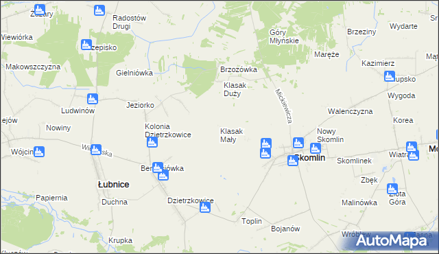 mapa Klasak Mały, Klasak Mały na mapie Targeo