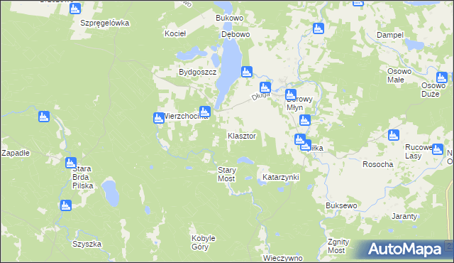 mapa Klasztor gmina Lipnica, Klasztor gmina Lipnica na mapie Targeo