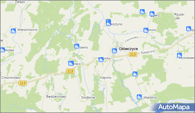 mapa Klęcinko, Klęcinko na mapie Targeo