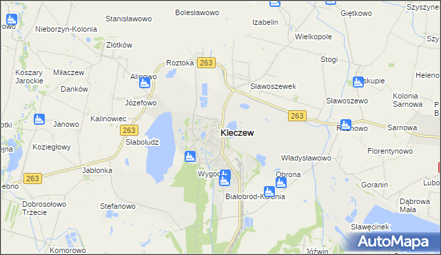 mapa Kleczew, Kleczew na mapie Targeo