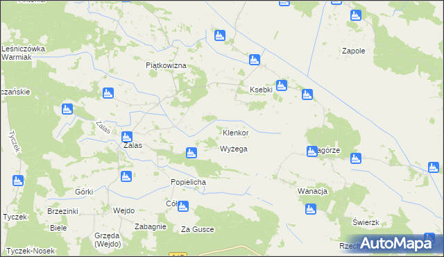 mapa Klenkor, Klenkor na mapie Targeo