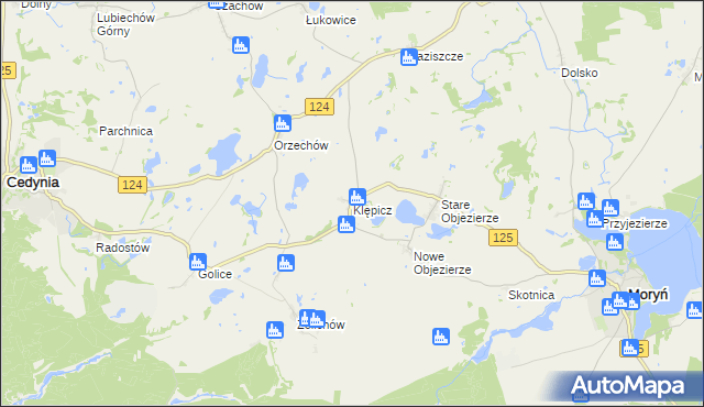 mapa Klępicz, Klępicz na mapie Targeo