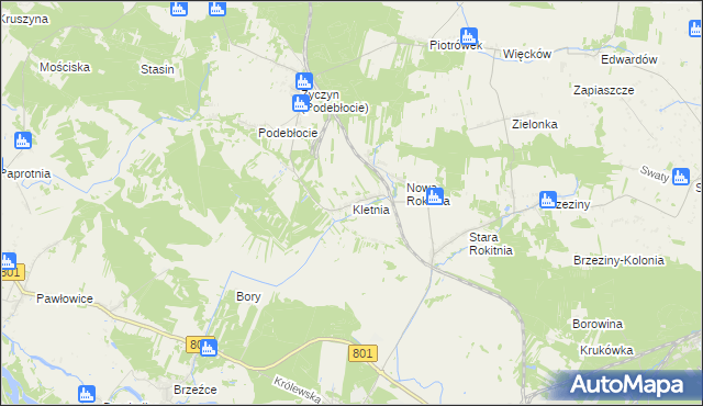 mapa Kletnia gmina Stężyca, Kletnia gmina Stężyca na mapie Targeo