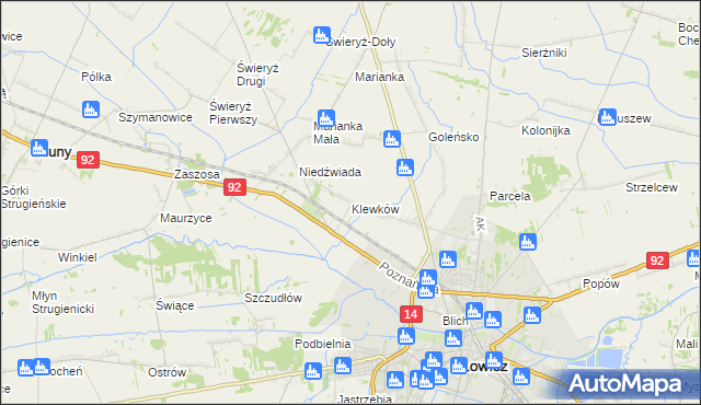 mapa Klewków, Klewków na mapie Targeo