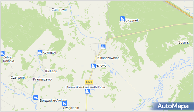 mapa Klimaszewnica, Klimaszewnica na mapie Targeo