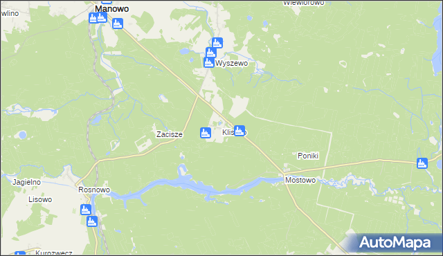 mapa Kliszno, Kliszno na mapie Targeo