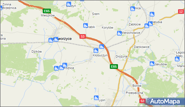 mapa Kłobuczyn, Kłobuczyn na mapie Targeo