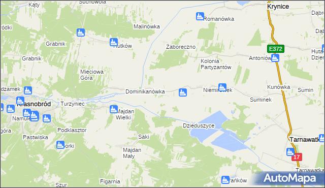 mapa Klocówka, Klocówka na mapie Targeo