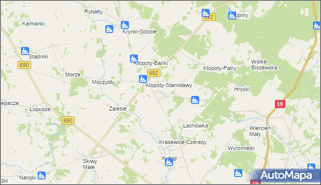 mapa Kłopoty-Bujny, Kłopoty-Bujny na mapie Targeo