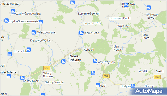 mapa Koboski, Koboski na mapie Targeo