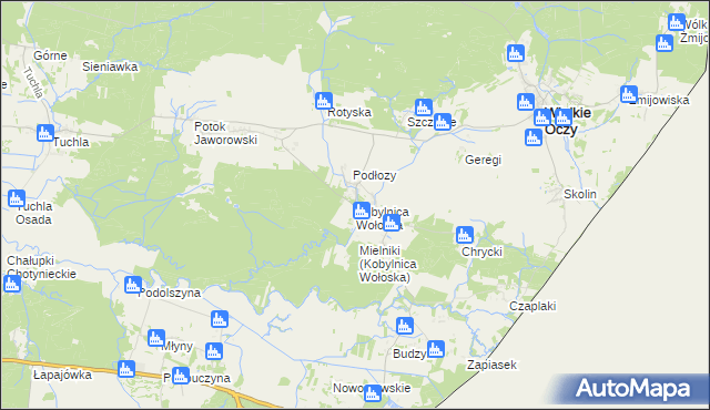 mapa Kobylnica Wołoska, Kobylnica Wołoska na mapie Targeo