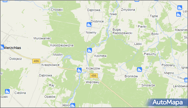 mapa Kochlew, Kochlew na mapie Targeo