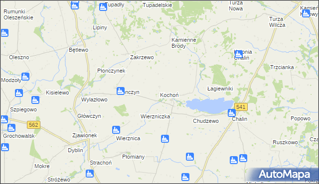 mapa Kochoń, Kochoń na mapie Targeo