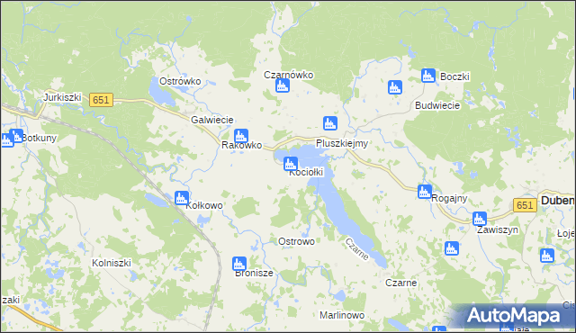 mapa Kociołki gmina Dubeninki, Kociołki gmina Dubeninki na mapie Targeo