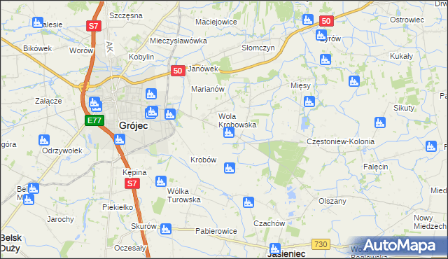 mapa Kociszew gmina Grójec, Kociszew gmina Grójec na mapie Targeo