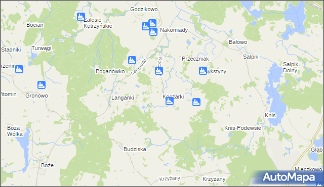 mapa Koczarki, Koczarki na mapie Targeo