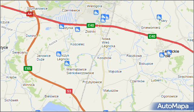 mapa Koiszków, Koiszków na mapie Targeo