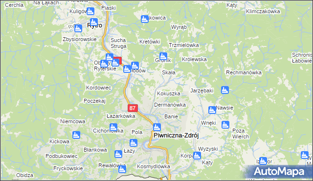 mapa Kokuszka, Kokuszka na mapie Targeo