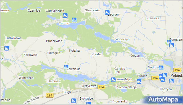 mapa Kołata, Kołata na mapie Targeo