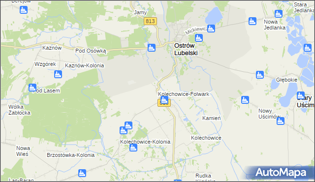 mapa Kolechowice-Folwark, Kolechowice-Folwark na mapie Targeo