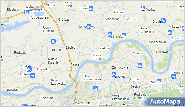 mapa Kółko Żabieckie, Kółko Żabieckie na mapie Targeo