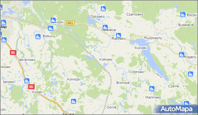 mapa Kołkowo, Kołkowo na mapie Targeo