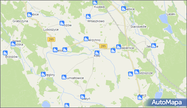 mapa Koło gmina Brody, Koło gmina Brody na mapie Targeo