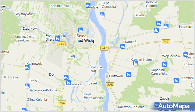mapa Kolonia Nadwiślańska, Kolonia Nadwiślańska na mapie Targeo