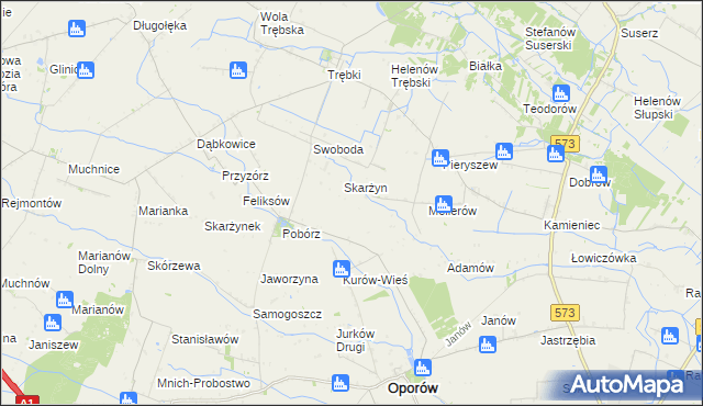 mapa Kolonia-Pobórz, Kolonia-Pobórz na mapie Targeo