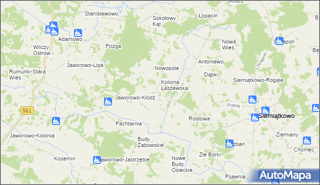 mapa Kolonia Siemiątkowska, Kolonia Siemiątkowska na mapie Targeo