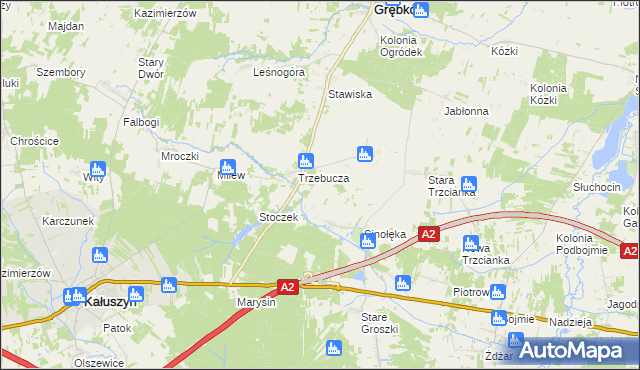 mapa Kolonia Sinołęka, Kolonia Sinołęka na mapie Targeo