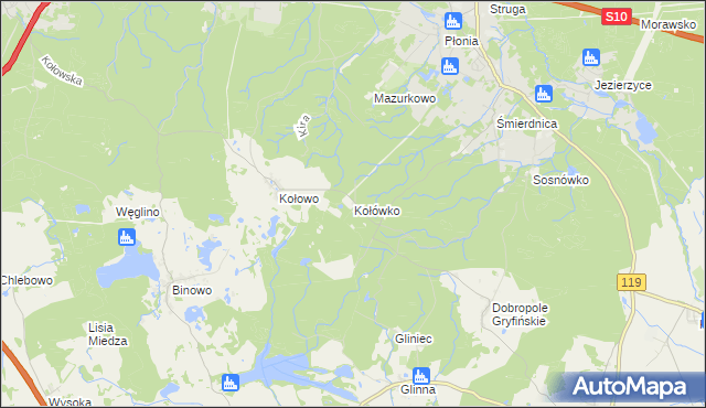 mapa Kołówko, Kołówko na mapie Targeo