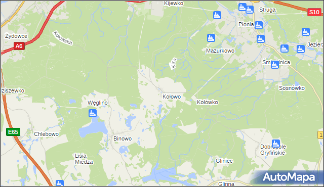 mapa Kołowo, Kołowo na mapie Targeo