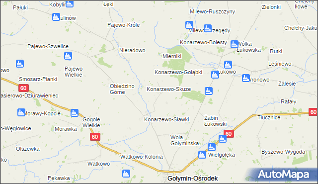 mapa Konarzewo-Marcisze, Konarzewo-Marcisze na mapie Targeo