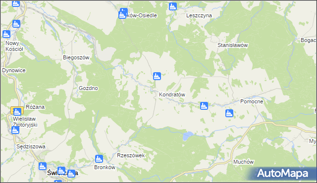 mapa Kondratów, Kondratów na mapie Targeo