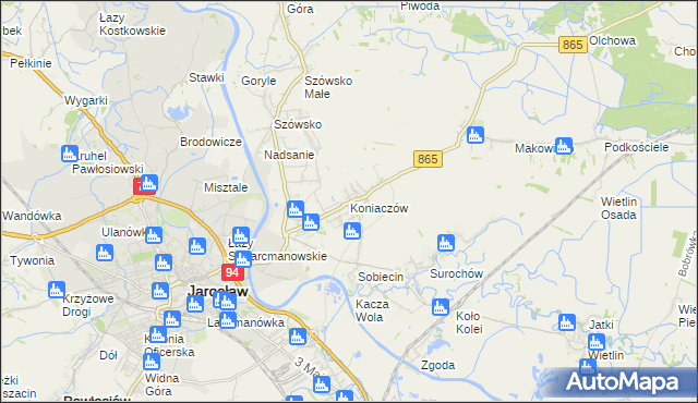 mapa Koniaczów, Koniaczów na mapie Targeo