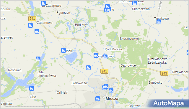 mapa Konstantowo gmina Mrocza, Konstantowo gmina Mrocza na mapie Targeo