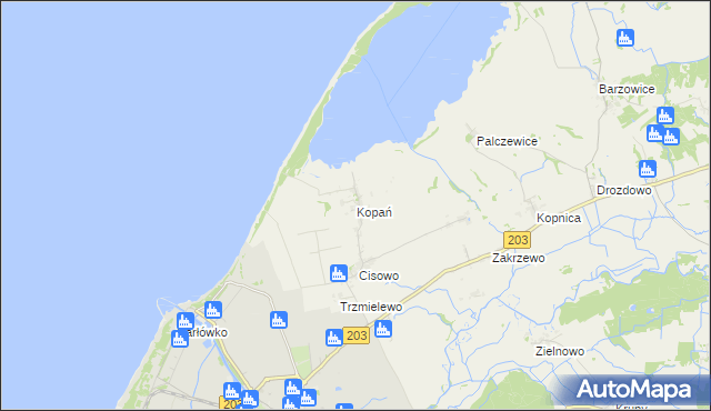 mapa Kopań, Kopań na mapie Targeo