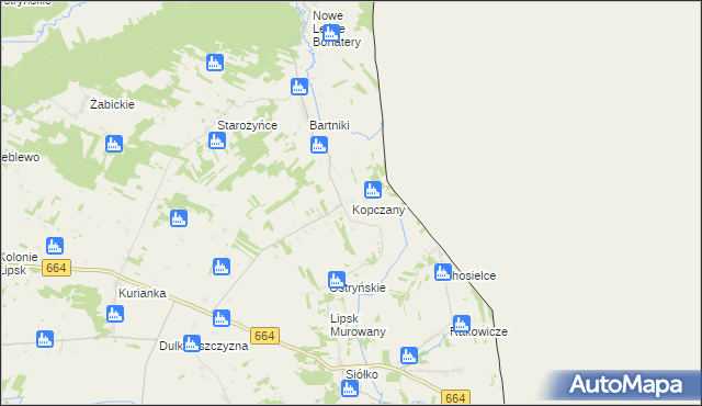 mapa Kopczany, Kopczany na mapie Targeo