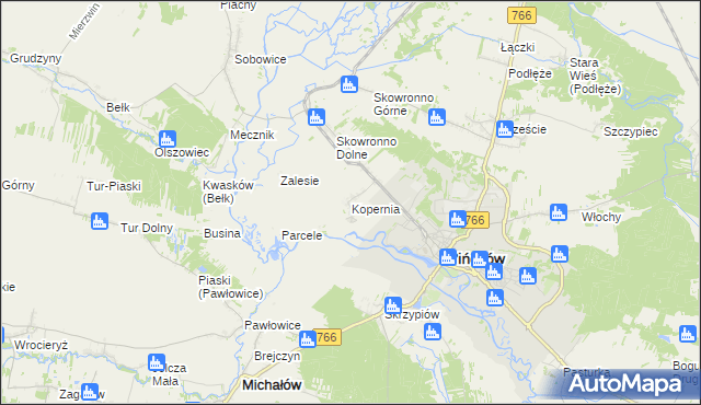 mapa Kopernia, Kopernia na mapie Targeo