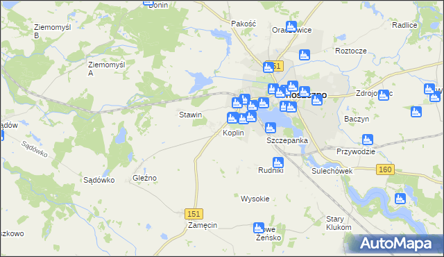 mapa Koplin, Koplin na mapie Targeo