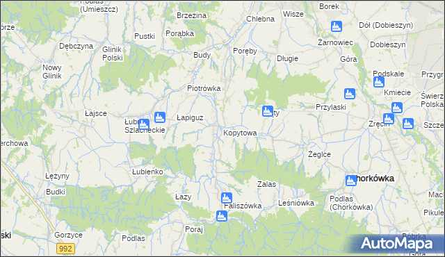 mapa Kopytowa, Kopytowa na mapie Targeo