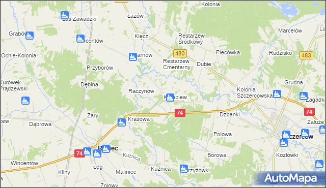 mapa Korablew, Korablew na mapie Targeo