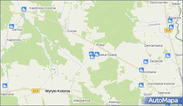 mapa Korolówka-Osada, Korolówka-Osada na mapie Targeo