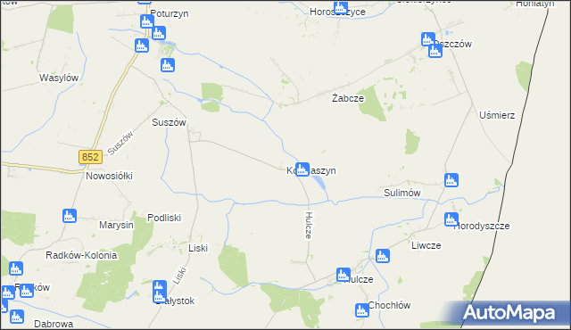 mapa Kościaszyn, Kościaszyn na mapie Targeo