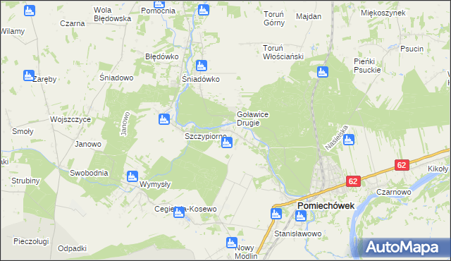 mapa Kosewko, Kosewko na mapie Targeo